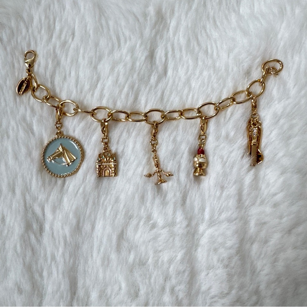 Disney Couture Charm Bracelet - Beauty And The Be… - image 8